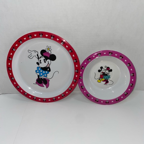 Minnie Mousse Set Melamine For 2 Pieces - Picture 2 of 6